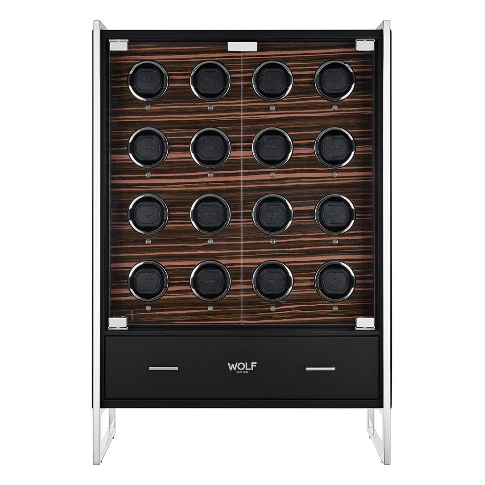 Roadster 16 Piece Watch Winder Cabinet | WOLF 1834 USA