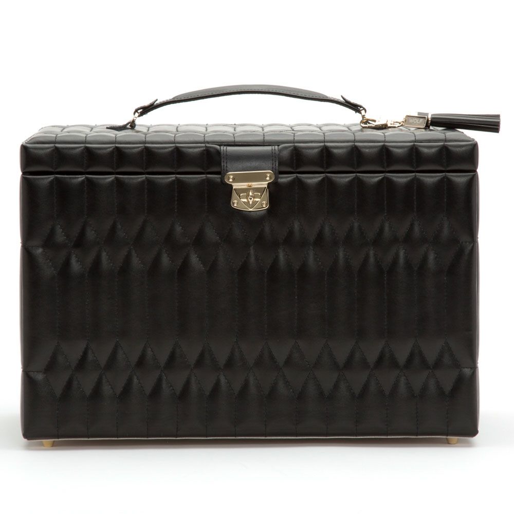 ロデオクラフト ホワイトウルフ606L-e カーボンファイバー 収納ケース付き Caroline Extra Large Jewelry Case | WOLF | WOLF 1834 USA