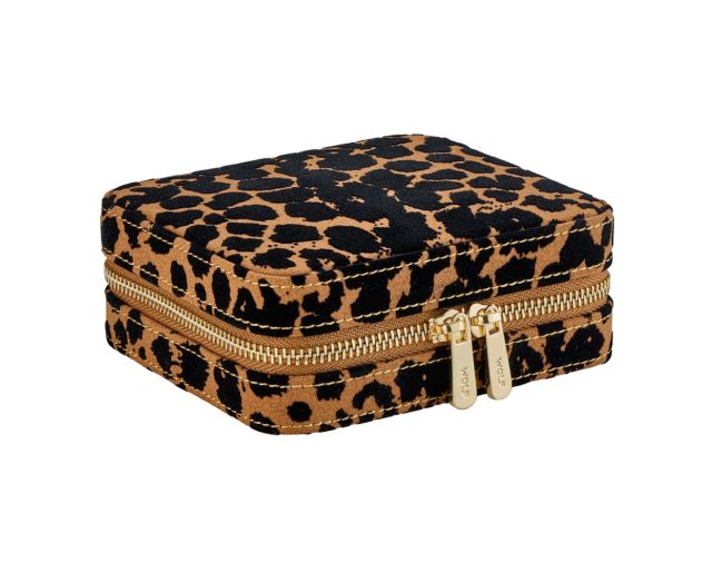 Savanna Leopard Print Jewelry Zip Case