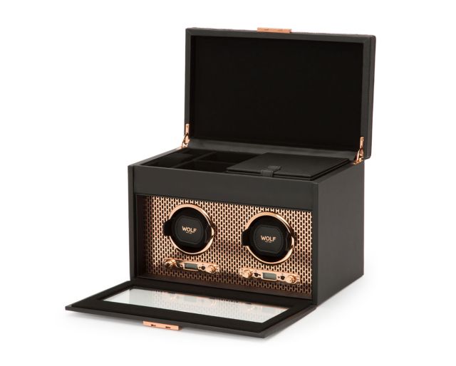 Axis Double Watch Winder With Storage