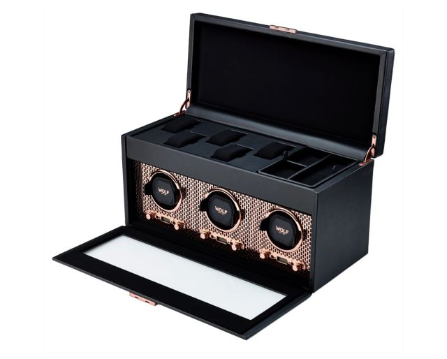 Axis Triple Watch Winder With Storage