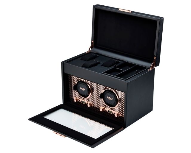 Axis Double Watch Winder With Storage