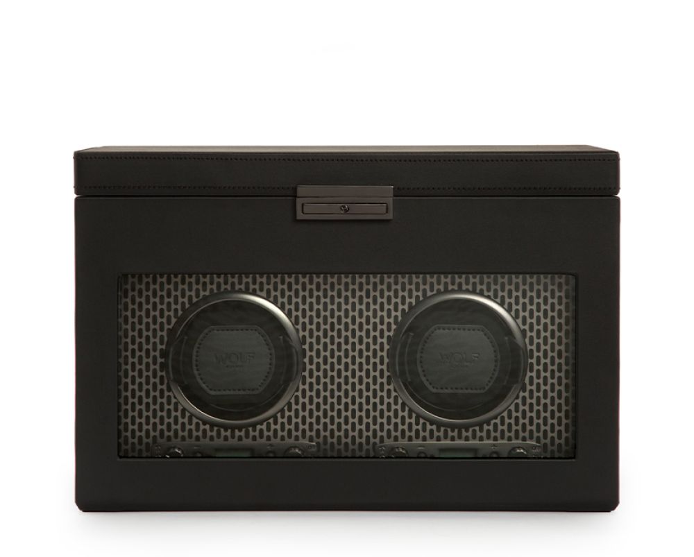 Axis Double Watch Winder With Storage