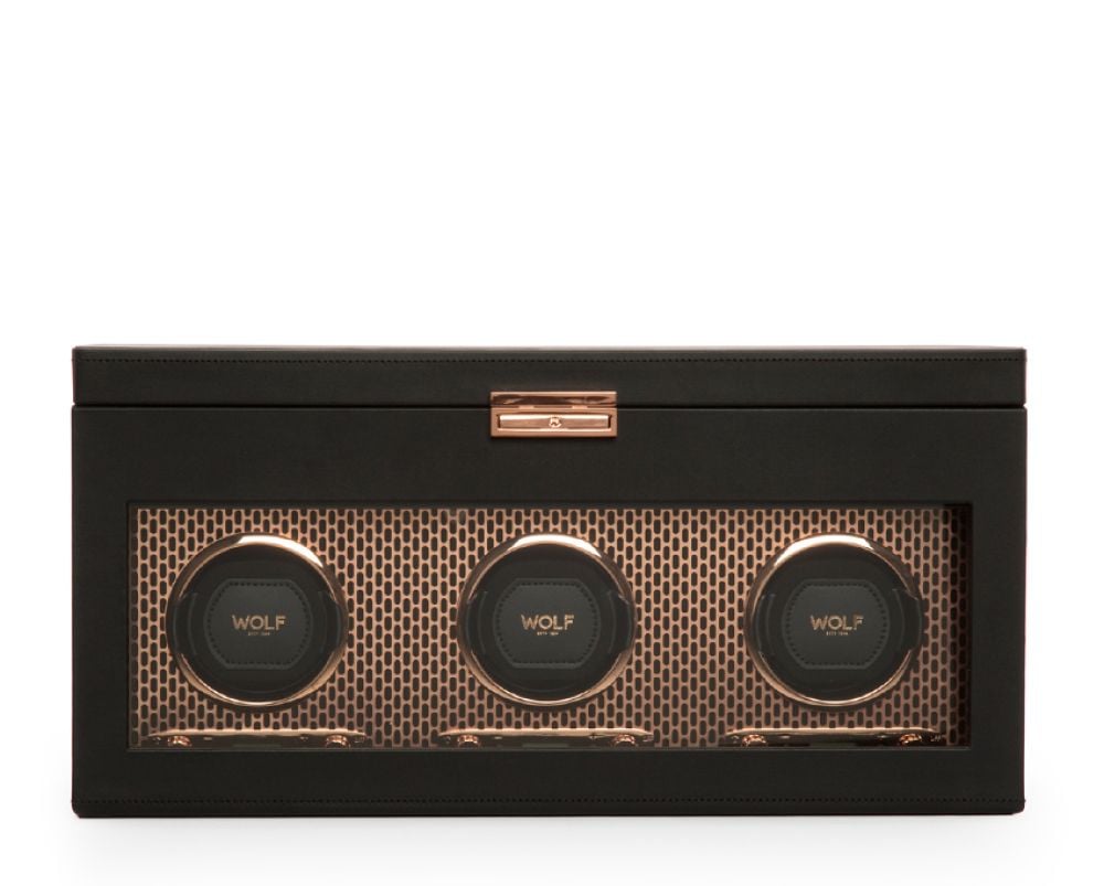 Axis Triple Watch Winder With Storage