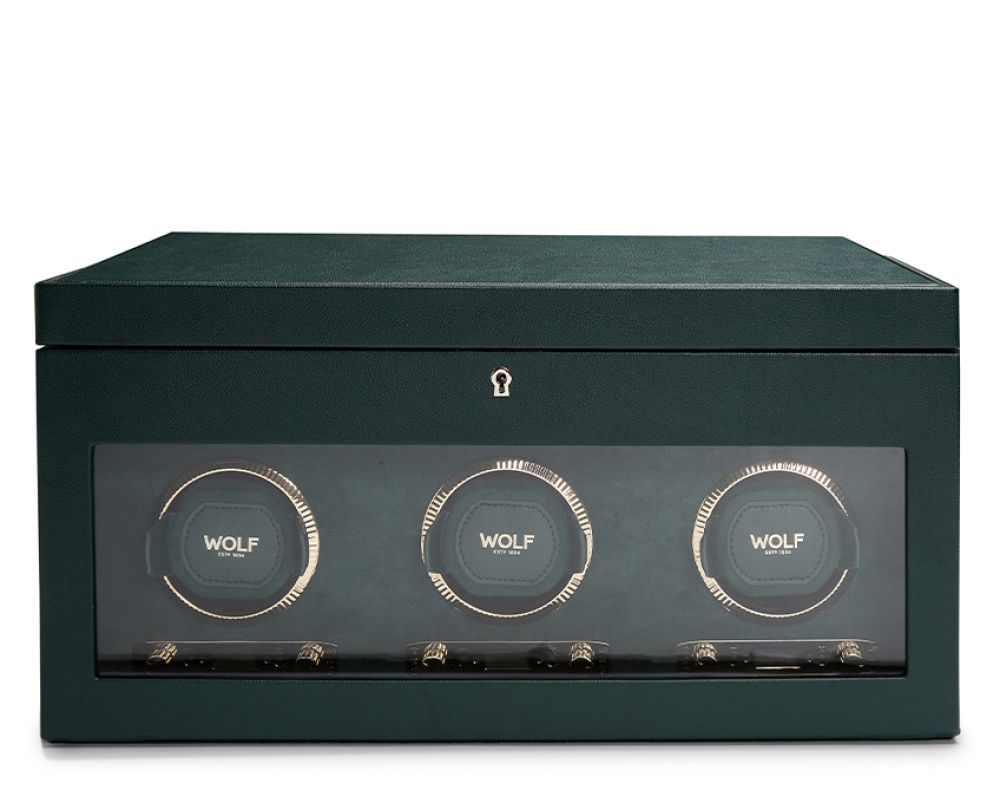 British Racing Triple Watch Winder with Storage