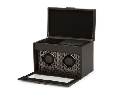 Axis Double Watch Winder With Storage