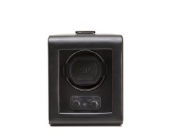 Heritage Single Watch Winder in Black. Image displaying the front of the winder