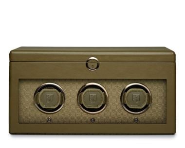 Earth Triple Watch Winder - Olive