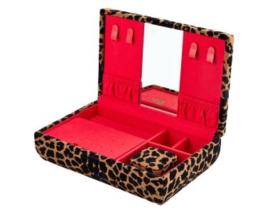 Savanna Leopard Print Medium Jewelry Box