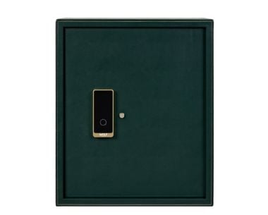 The Den 8 piece watch winder safe in green with secure front door and digital control panel