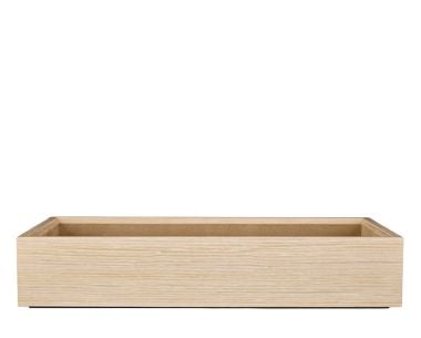 Vault Luxe small jewellery tray in ivory veneer, front view