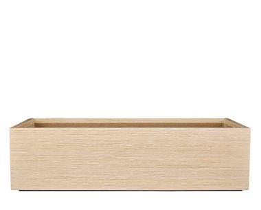 Vault Luxe large jewellery tray in ivory veneer, front view