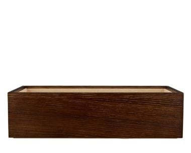 Vault Luxe chestnut veneer large tray, front view