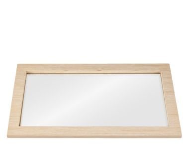 Vault Luxe ivory veneer lid with window, front view