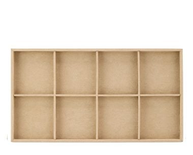 Vault Luxe bracelet insert in pewter, with individual jewellery compartments