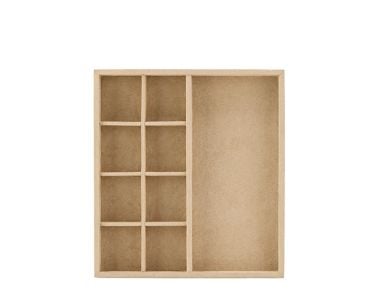 Vault Luxe half earring multi-compartment insert in pewter, with divided jewellery storage