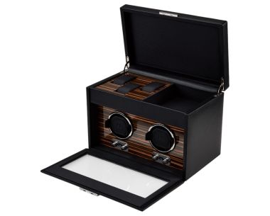 Macassar Double Winder with Storage