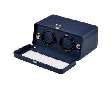 Heritage Windsor Double Watch Winder - Navy