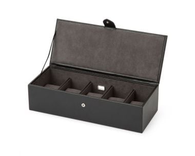 Amazon.com: Wolf Designs Blake Watch Roll with Capsule, Black - Holds Up to  Three Watches - Smooth Leather, Ultra-Suede Lining, Snap Closure - 