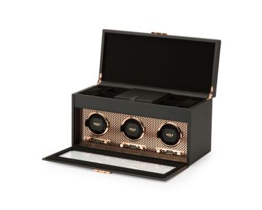 Axis Triple Watch Winder With Storage