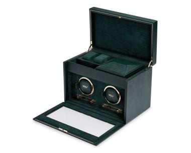 British Racing Double Watch Winder with Storage