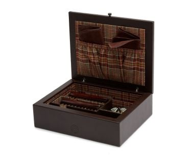 WM Brown Shoe Shine Case