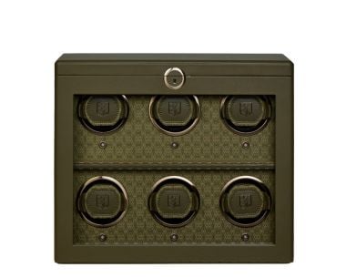 Earth 6 Piece Watch Winder - Olive
