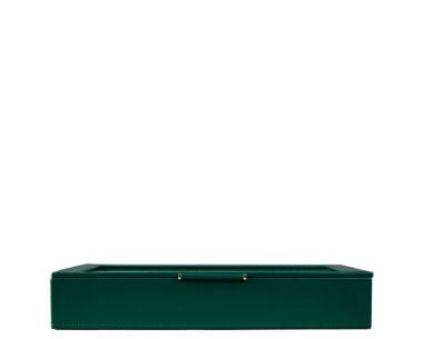 WOLF X Fiona Howard Sophia Jewellery Box with Window - Forest Green Fruit Botanical