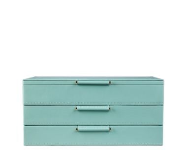 WOLF X Fiona Howard Sophia Jewellery Box with Drawers - Jade Fruit Botanical