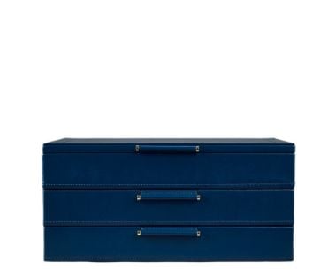 WOLF X Fiona Howard Sophia Jewellery Box with Drawers - Indigo Fruit Botanical