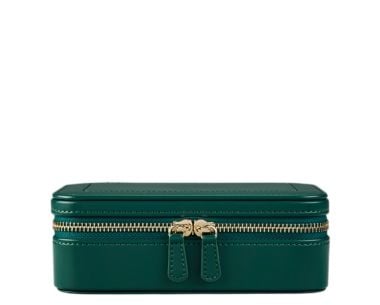 WOLF X Fiona Howard Sophia Travel Zip Case - Forest Green Fruit Botanical