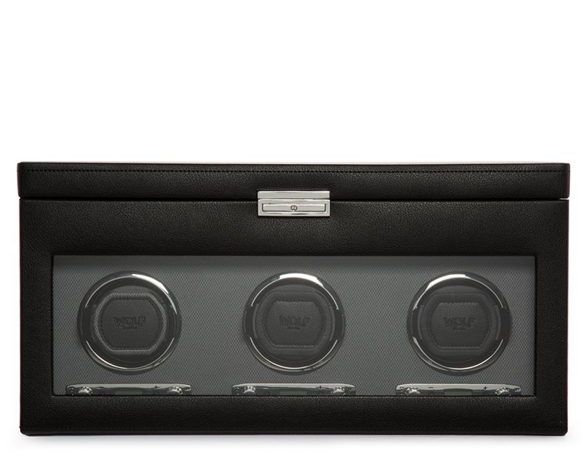 Classic Triple Watch Winder with Storage