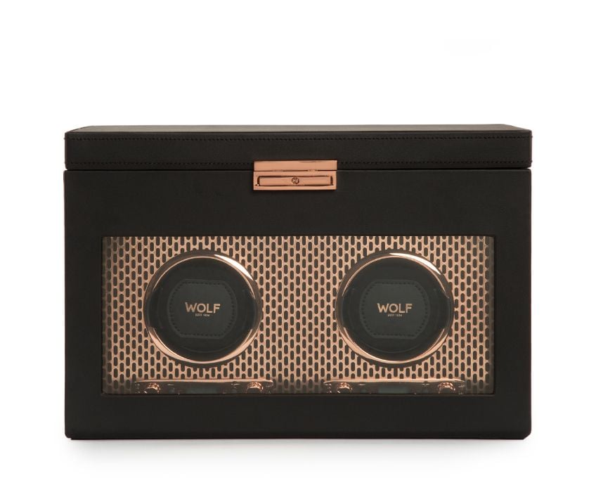 Axis Double Watch Winder With Storage