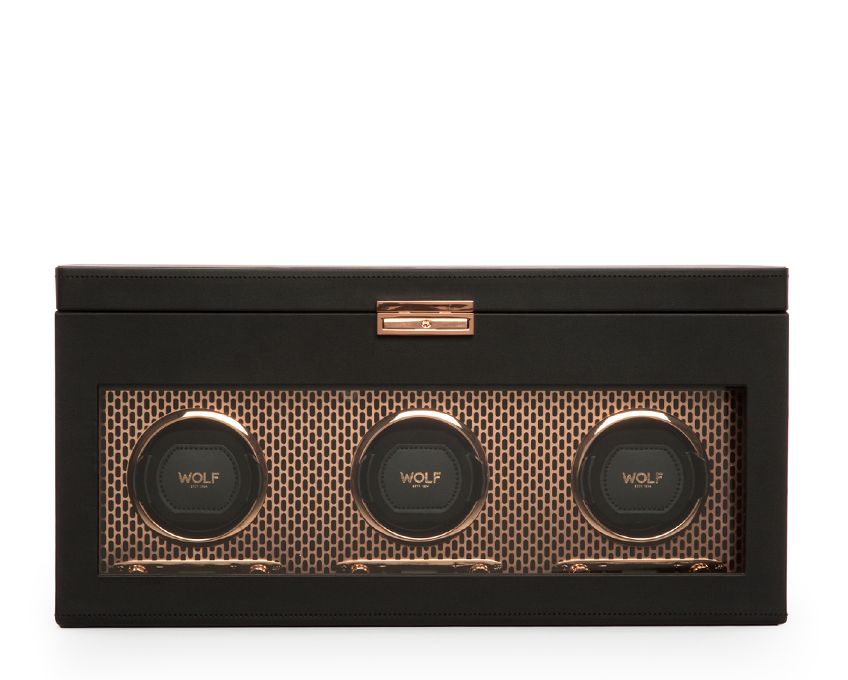 Axis Triple Watch Winder With Storage