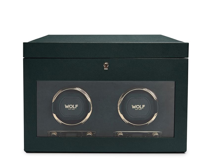 British Racing Double Watch Winder with Storage