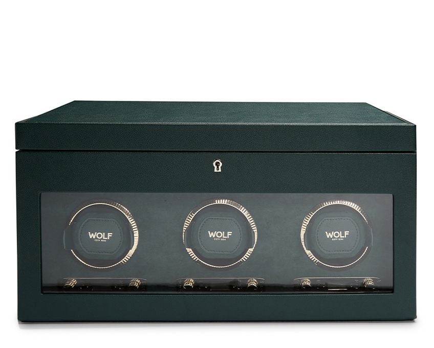 British Racing Triple Watch Winder with Storage