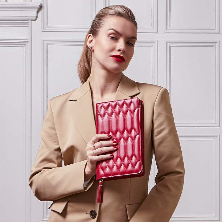 model holding Caroline jewelry portfolio model holding Caroline jewelry portfolio