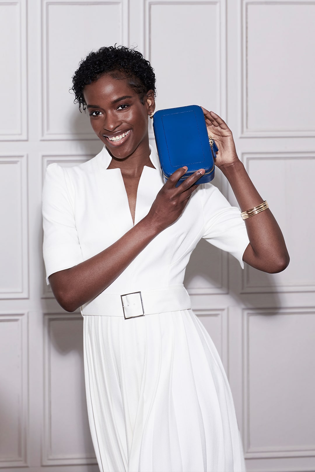 model holding sophia jewellery zip case model holding sophia jewellery zip case