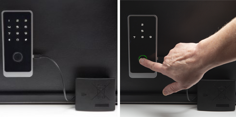 The Den Keypad in use The Den Keypad in use