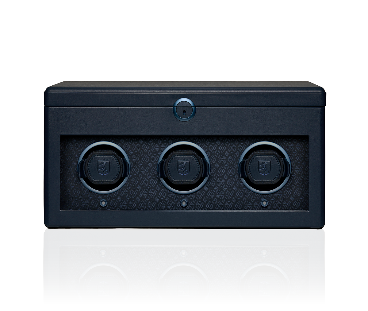 Earth Triple Watch Winder in Midnight Blue Earth Triple Watch Winder in Midnight Blue