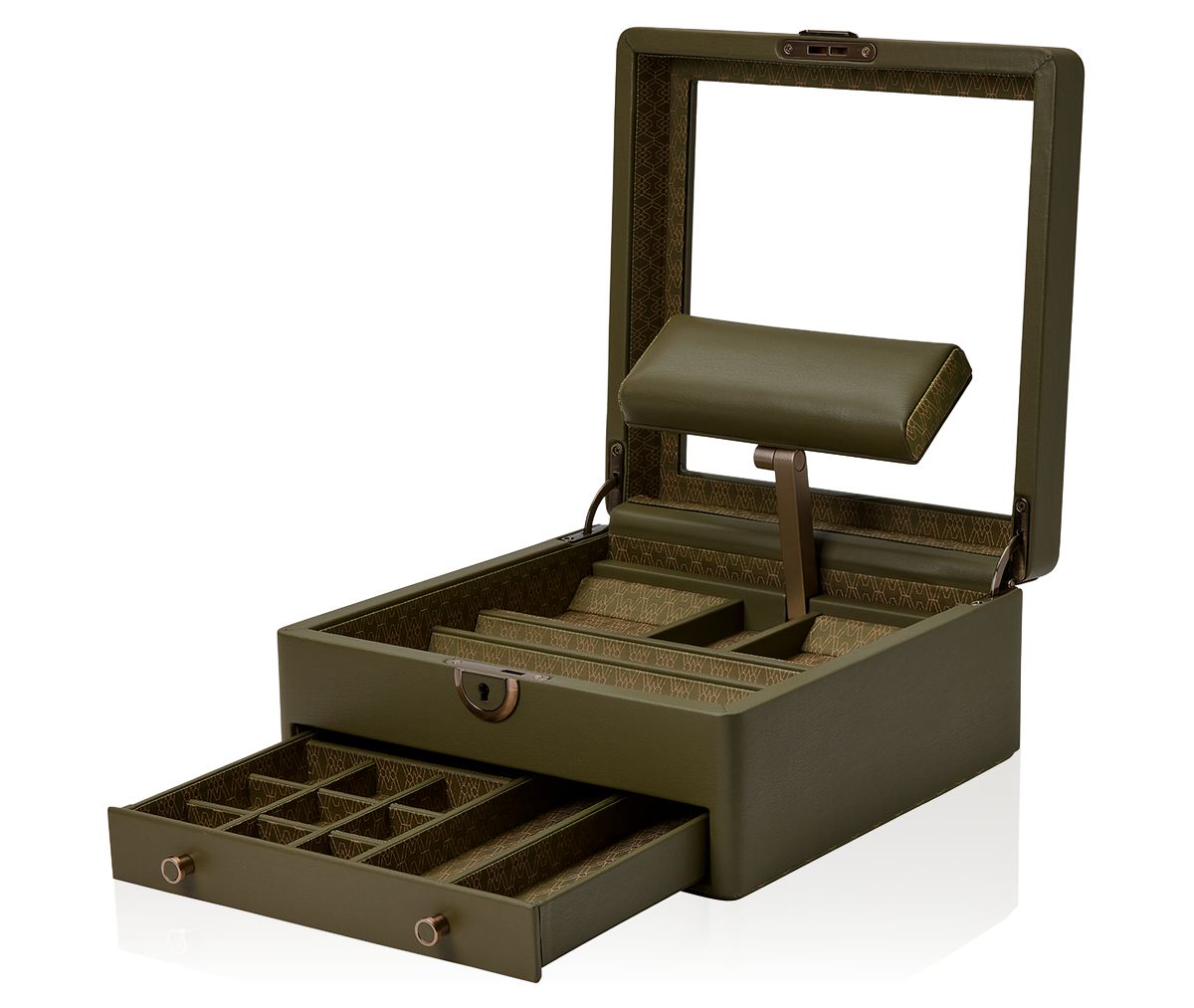 Earth Watch Stand Box in Olive Earth Watch Stand Box in Olive