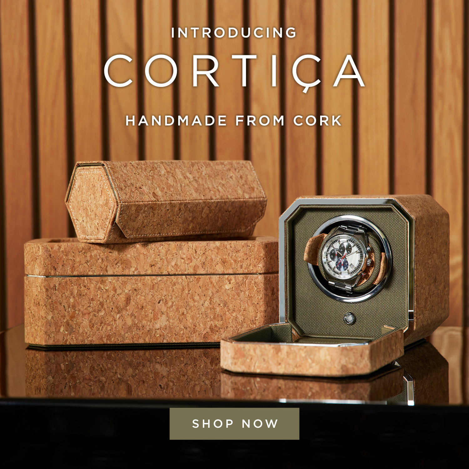 Introducing Cortica. Handmade from cork. 