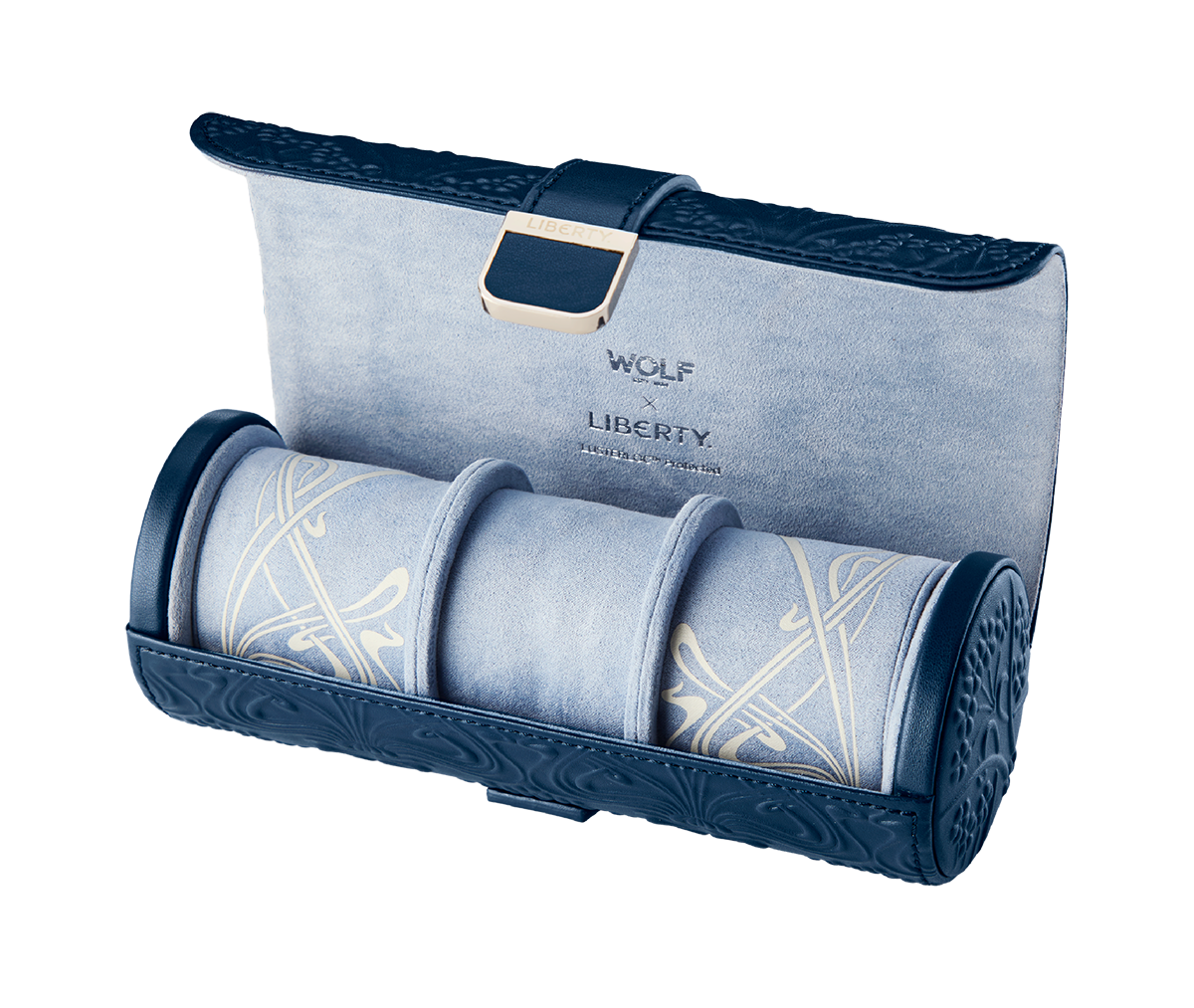 WOLF x Liberty All Over Ianthe Triple Watch Roll open WOLF x Liberty All Over Ianthe Triple Watch Roll open